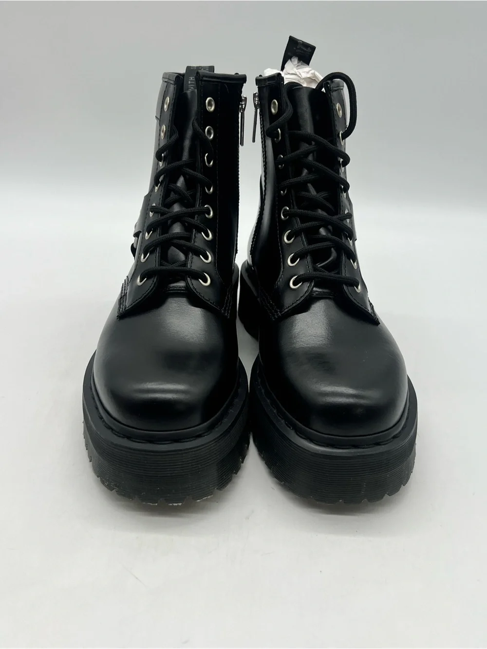 Dr. Martens 1460 Quad Harness Men’s Sz 10 Black Leather Platform Ankle Boots.